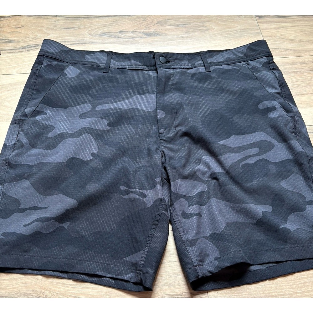 George‎ Gray Black Camo Print Above the Knee Shorts Lightweight Golf Men's 40